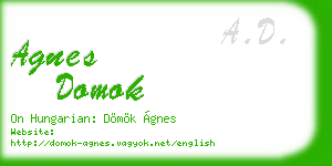 agnes domok business card