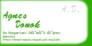 agnes domok business card